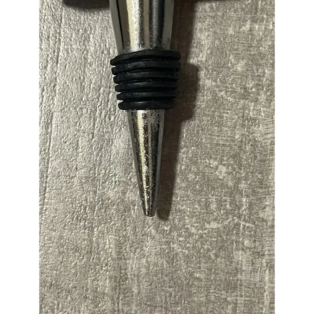 Metal Copper Oil Bronze Tone Wine Bottle Stopper Topper Monogram Letter “D”